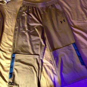 Gray/ Blue Under Armor pants